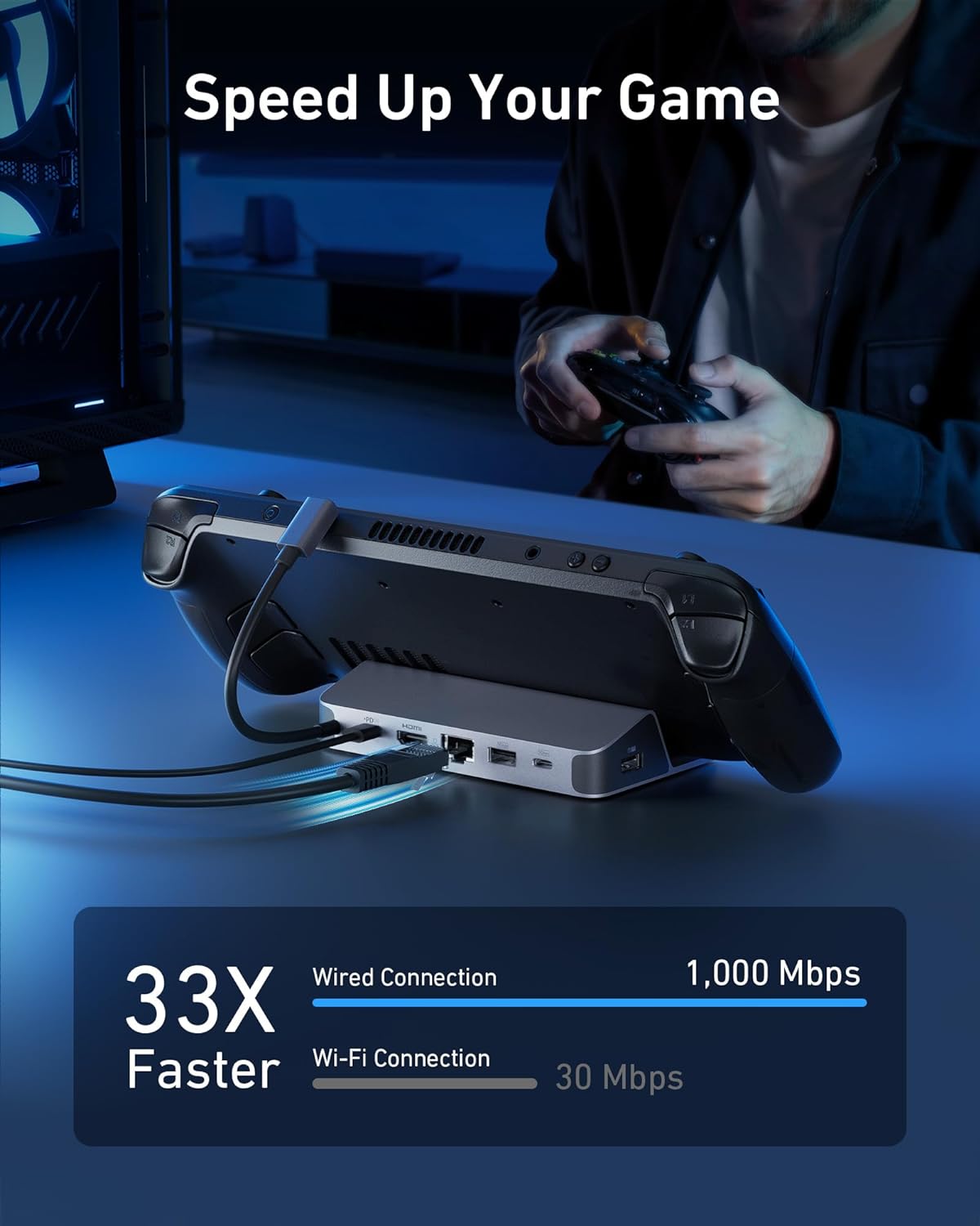 Usb C To Hdmi - 스팀덱/ROG Ally용 앵커 충전 스테이션, 6-in-1