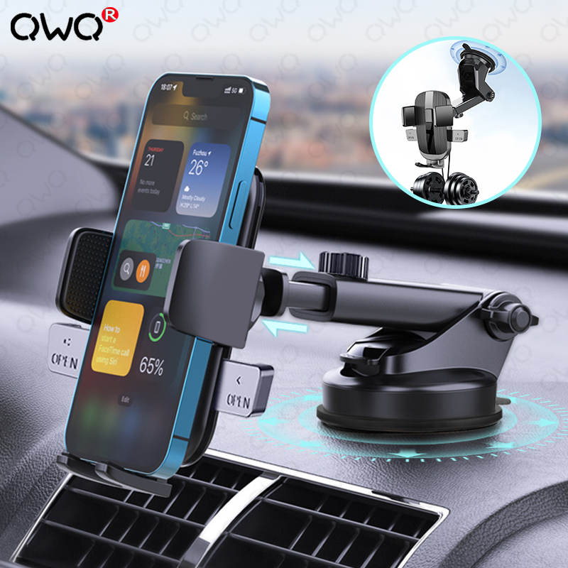 Tech Accessories Iphone - 빨판 조정 가능한 차량용 휴대폰 거치대,