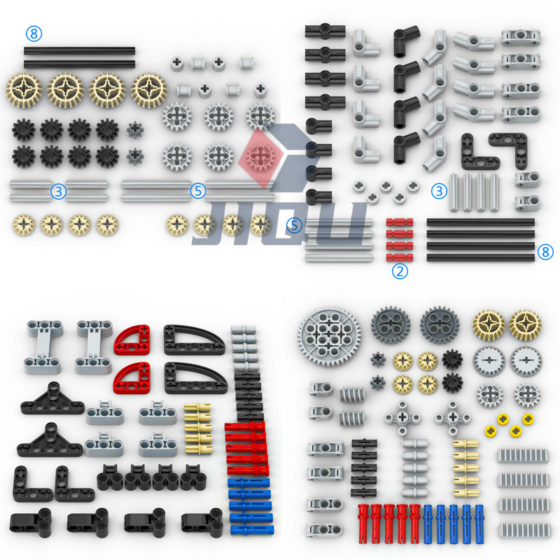 Tech Gear Accessories - MOC 기술 벽돌 액세서리 대량 기어