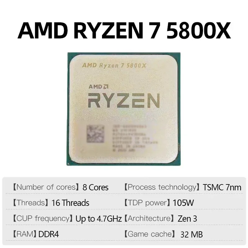 AMD Ryzen 7 5800X GHz, AM4 소켓, - Amd Cpu Ryzen 7 리뷰 및 가격