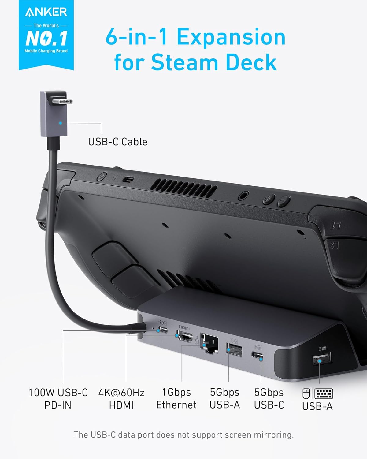 스팀덱/ROG Ally용 앵커 충전 스테이션, 6-in - Usb C To Hdmi 리뷰 및 가격