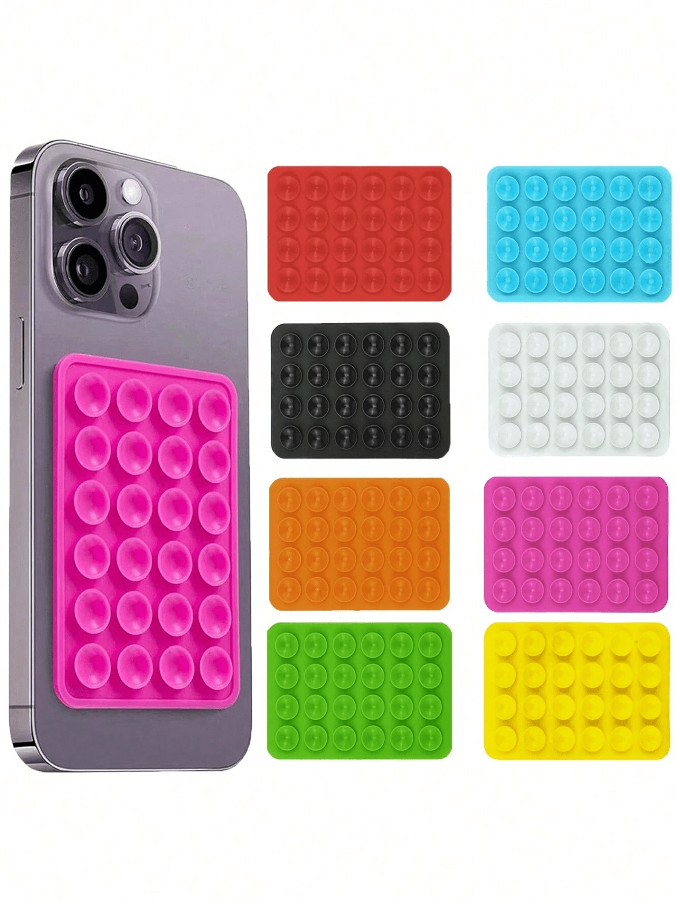 실리콘 흡착식 사각형 휴대폰 케이스 접착식 미끄럼 방지 - Tech Accessories Iphone 리뷰 및 가격